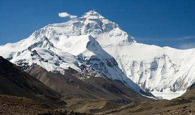 Picture of Mount Everest as taken from Base Camp