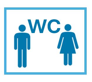 Toilet Sign showing 'WC'